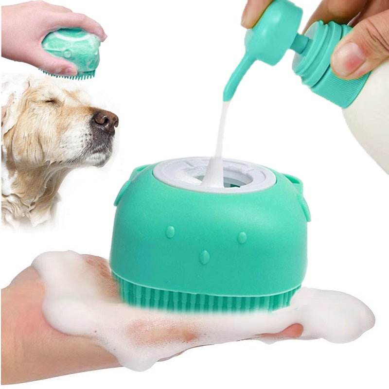 Esponja De Silicone Com Dispenser Para Sabão Para Pet